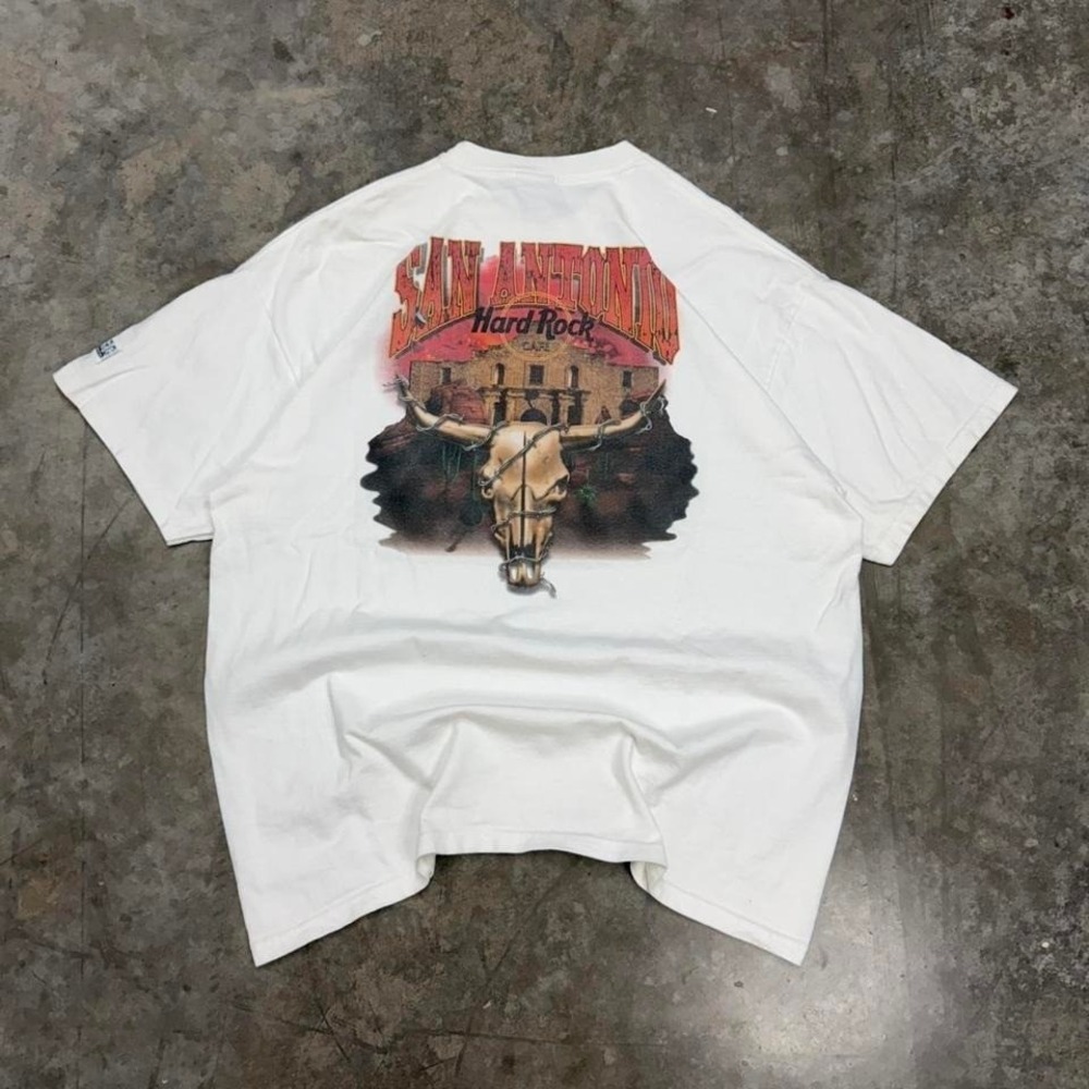 Vintage Hard Rock Cafe San‎ Antonio Skull Tee Size XL
